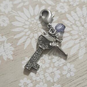 Disney Silver Peter Pan Tink Tinkerbell Zipper Pull On Charm